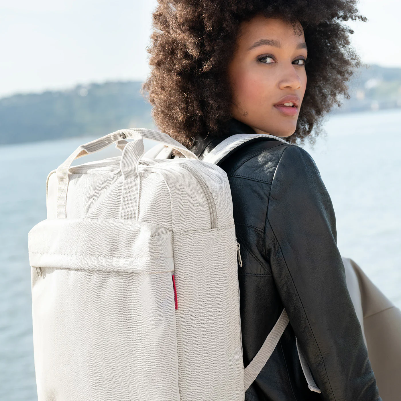 allday backpack M herringbone sand - Image 3