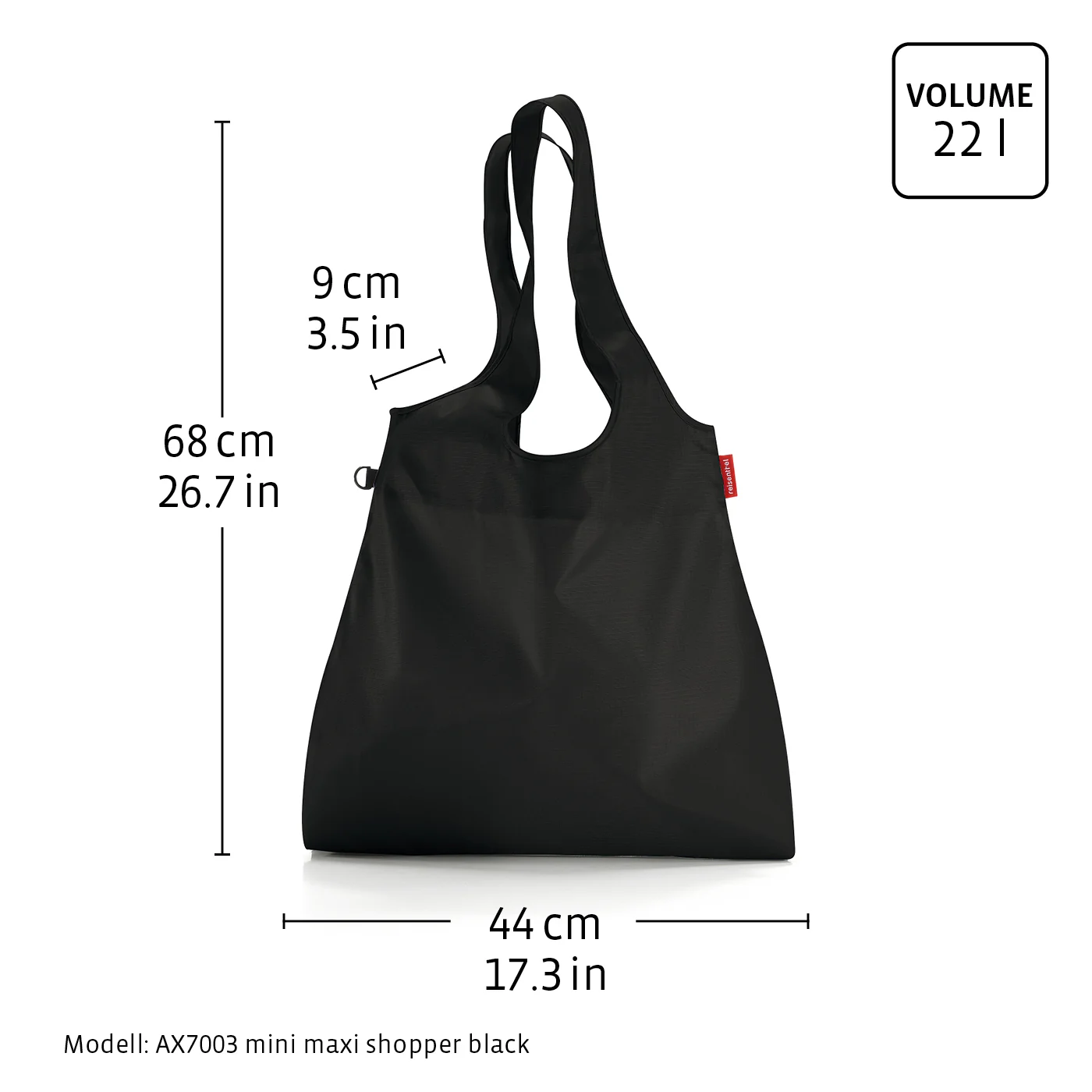 mini maxi shopper L red - Image 3