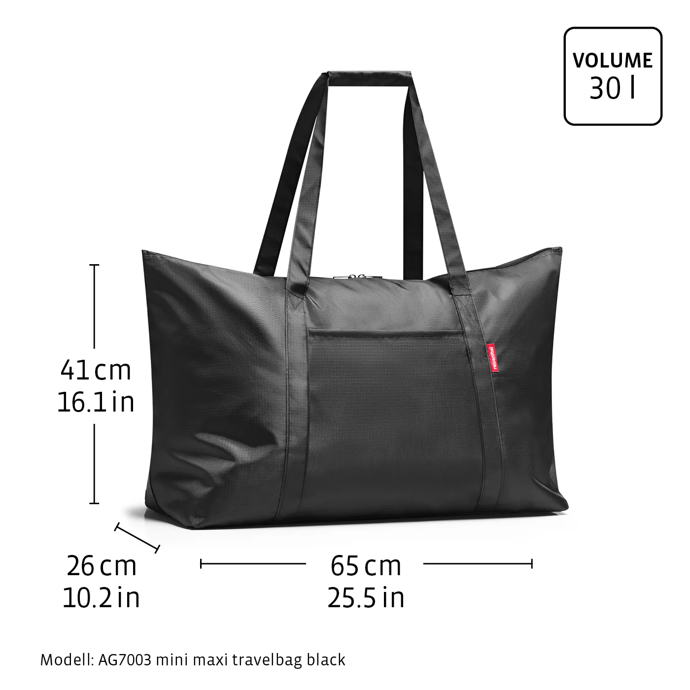 mini maxi travelbag black - Image 5