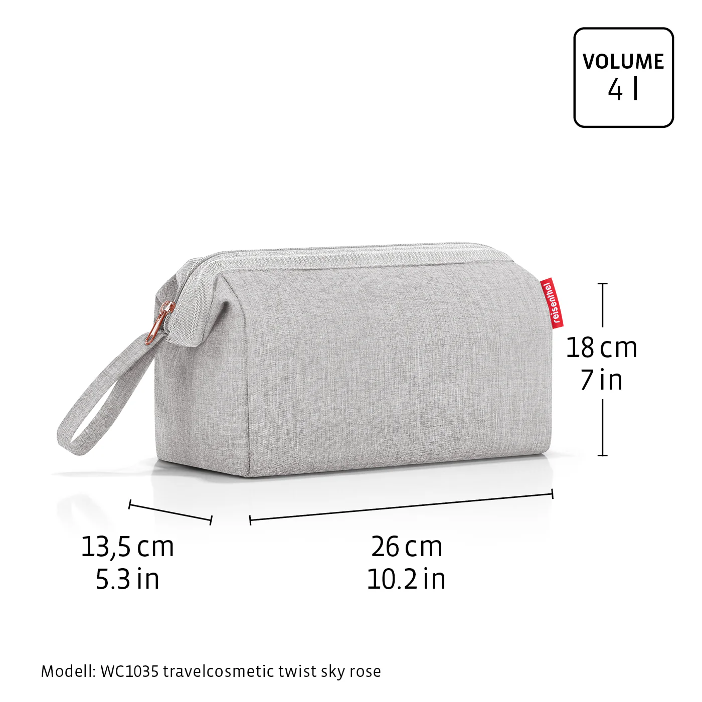 travelcosmetic herringbone dark blue - Image 5